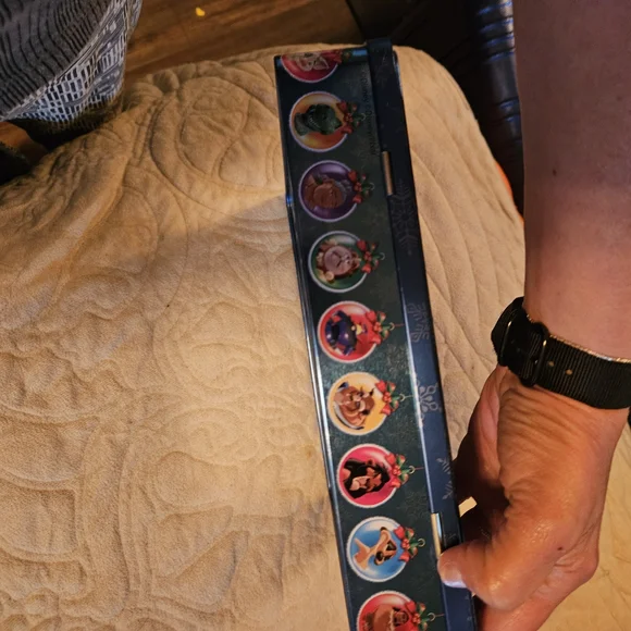 Disney Festive Christmas Countdown Tin with Red and Gold Accents - Picture 3 of 3